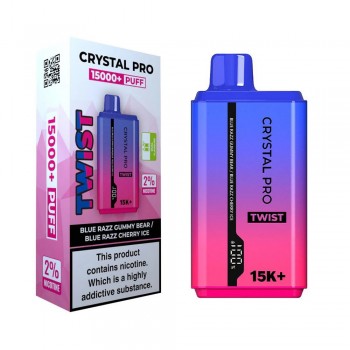 Crystal Pro Twist 15000 Puffs Blue Razz Gummy Bear / Blue Razz Cherry ice