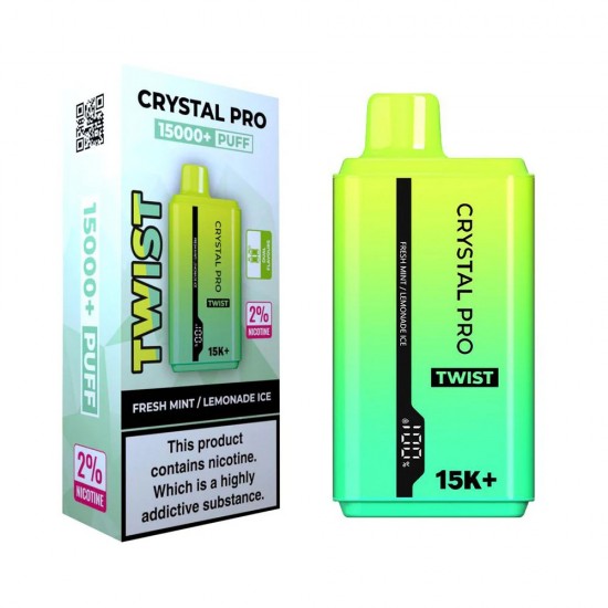 Crystal Pro Twist 15000 Puffs Fresh Mint / Lemonade Ice