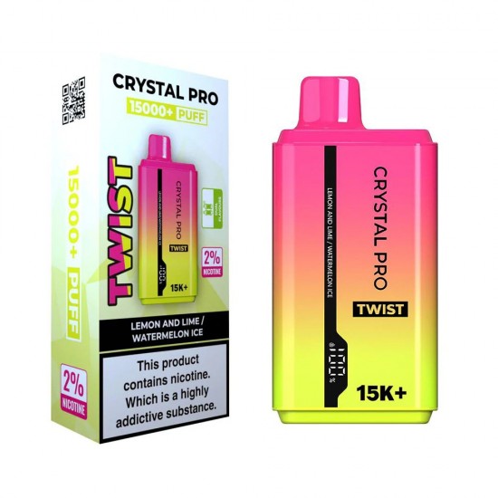 Crystal Pro Twist 15000 Puffs Lemon and Lime / Watermelon Ice