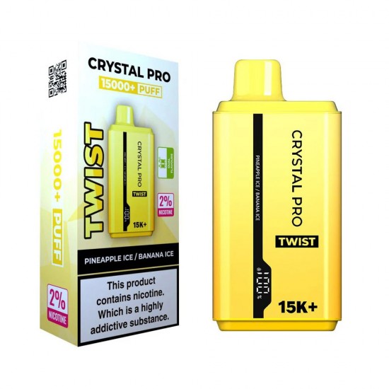 Crystal Pro Twist 15000 Puffs Pineapple Ice / Banana Ice