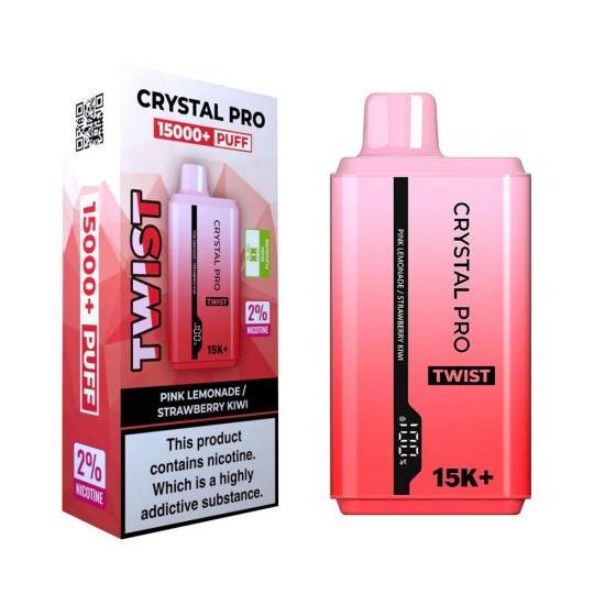 Crystal Pro Twist 15000 Puffs Pink Lemonade / Strawberry Kiwi