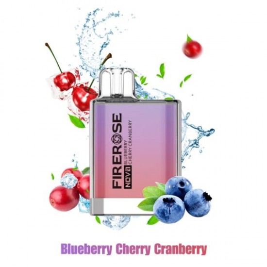 Elux Firerose Nova Blueberry Cherry Cranberry Disposable Vape 600  Puff Pod 20 mg