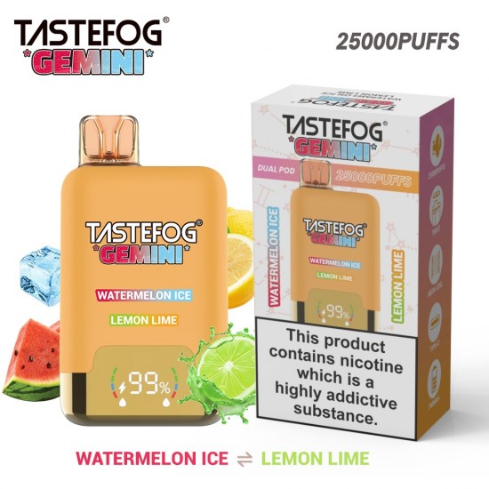 TASTEFOG GEMINI 25000 Puffs Watermelon Ice + Lemon Lime