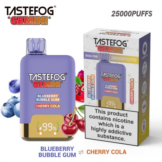 TASTEFOG GEMINI 25000 Puffs Blueberry Bubblegum + Cherry Cola