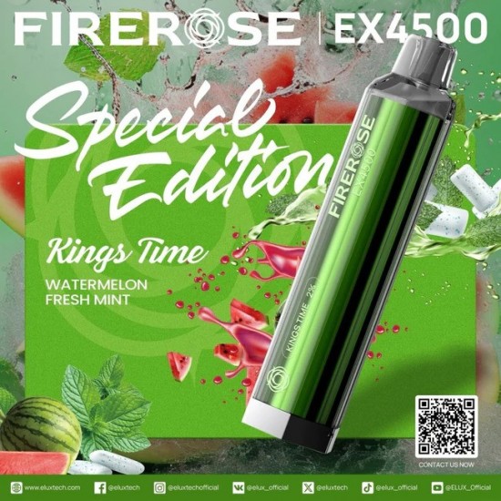 4500 Elux Firerose Special Edition Kings Time (Watermelon Fresh Mint)